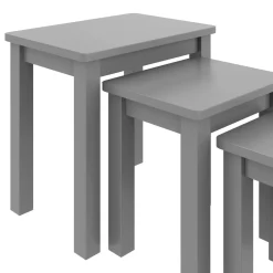 Beistelltisch Holz LUIGI 3-teilig grau