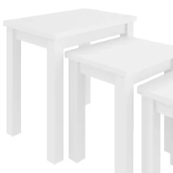 Beistelltisch Holz LUIGI 3-teilig weiss