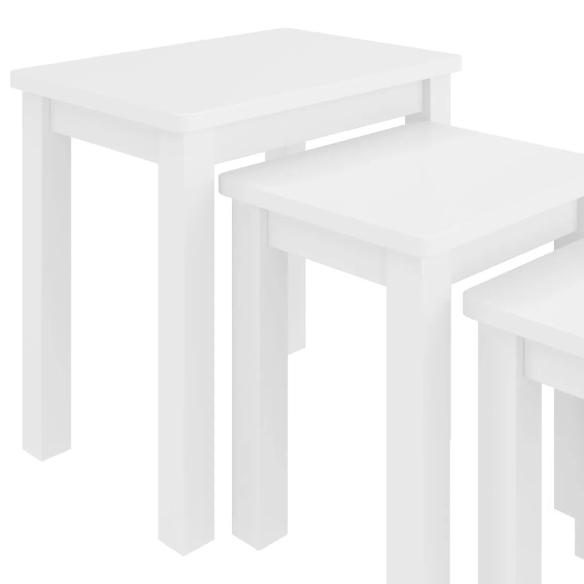 Beistelltisch Holz LUIGI 3-teilig weiss