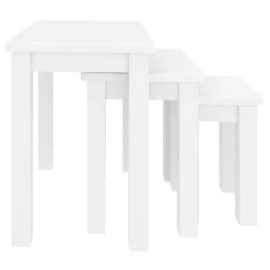Beistelltisch Holz LUIGI 3-teilig weiss