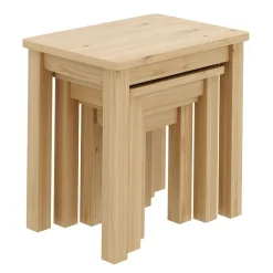 Beistelltisch Holz LUIGI 3-teilig natur