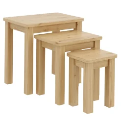Beistelltisch Holz LUIGI 3-teilig natur