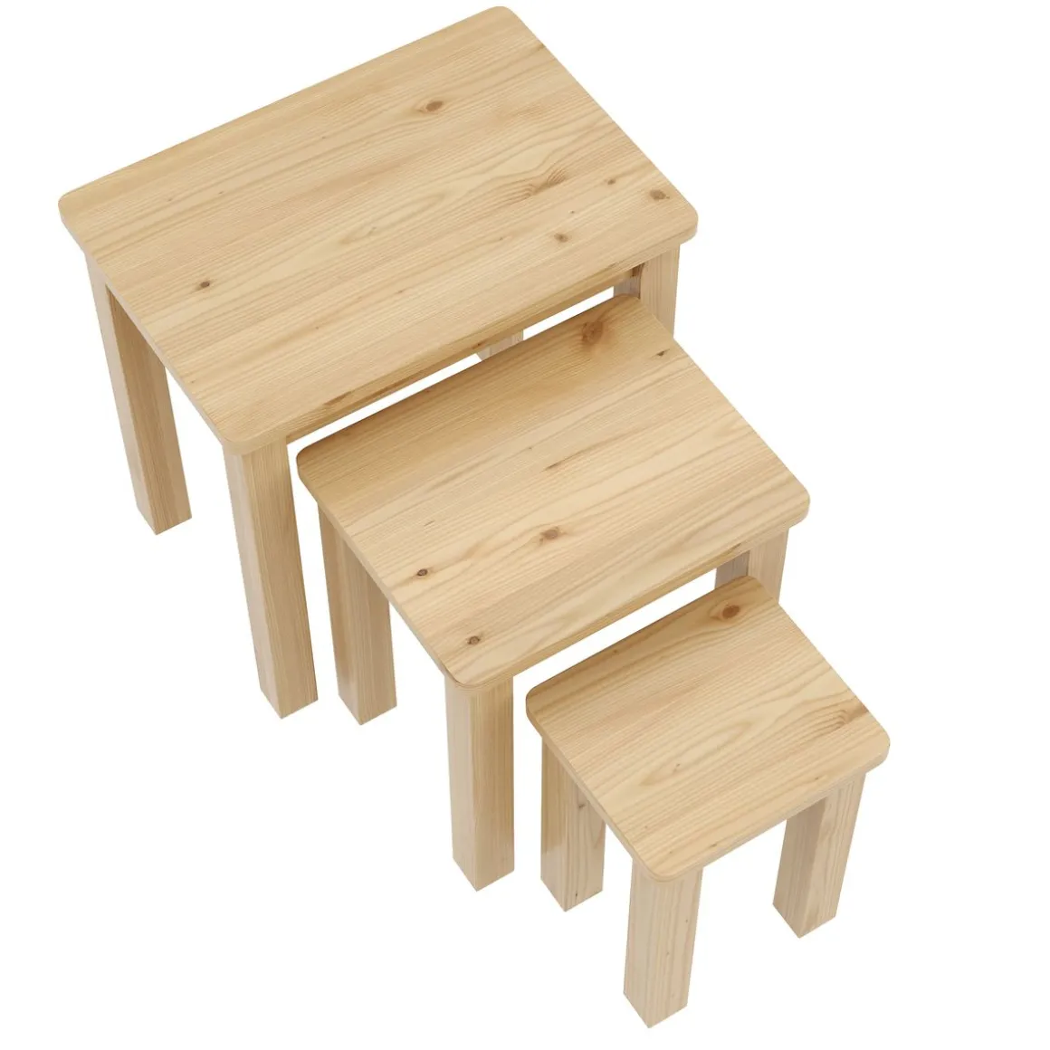 Beistelltisch Holz LUIGI 3-teilig natur