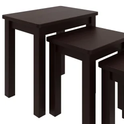 Beistelltisch Holz LUIGI 3-teilig dunkelbraun