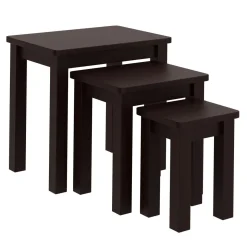 Beistelltisch Holz LUIGI 3-teilig dunkelbraun
