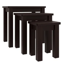 Beistelltisch Holz LUIGI 3-teilig dunkelbraun
