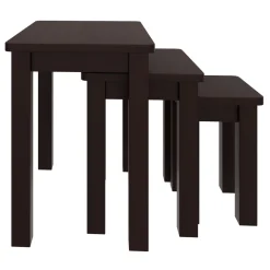 Beistelltisch Holz LUIGI 3-teilig dunkelbraun