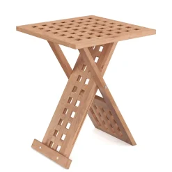 Beistelltisch Holz SILVIO klappbar 33 x 33 x 41 cm natur
