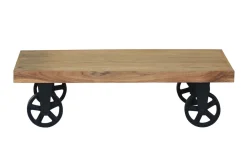 Beistelltisch Holz Vintage COOPER mit Rollen 110 x 60 x 30 cm