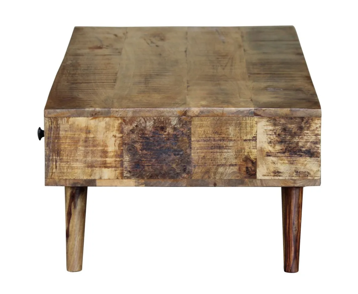 Beistelltisch Holz Vintage ERIC mit Stauraum 115 x 55 x 35 cm