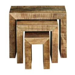 Beistelltisch Holz Vintage NATHAN 3-teilig