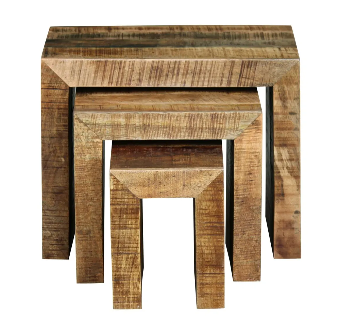 Beistelltisch Holz Vintage NATHAN 3-teilig