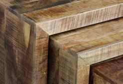Beistelltisch Holz Vintage NATHAN 3-teilig