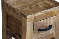 Beistelltisch Holz Vintage SEAN mit Schubalde 28 x 28 x 58 cm