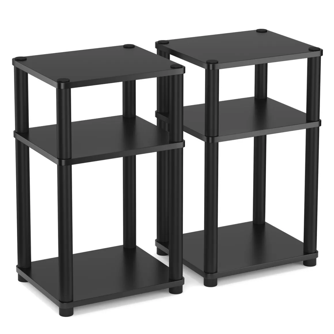 Beistelltisch INGOT 2er Set 34 x 30 x 58 cm schwarz