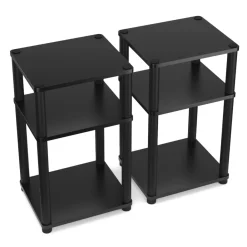Beistelltisch INGOT 2er Set 34 x 30 x 58 cm schwarz