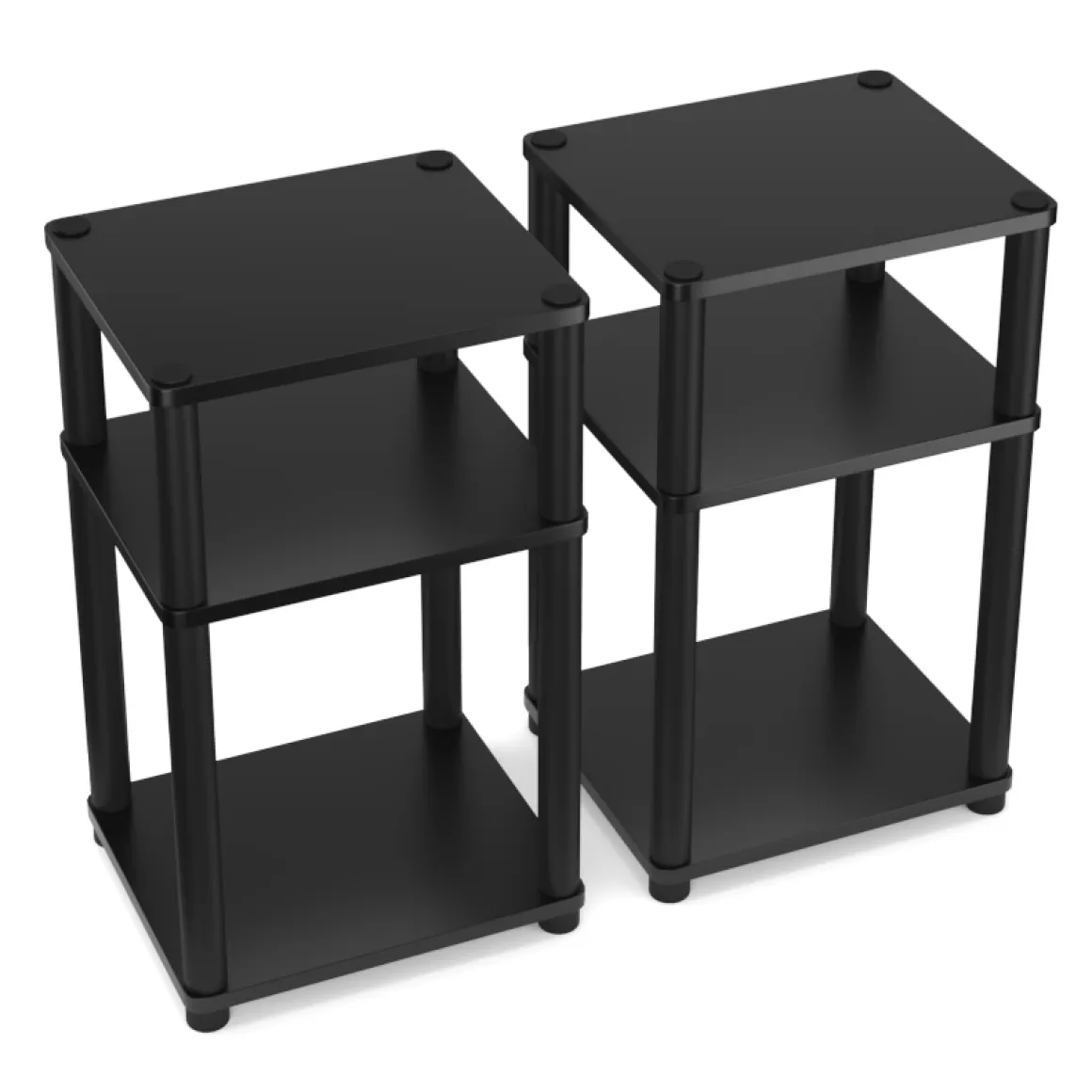 Beistelltisch INGOT 2er Set 34 x 30 x 58 cm schwarz