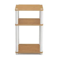 Beistelltisch INGOT 2er Set 34 x 30 x 60 cm braun/weiss