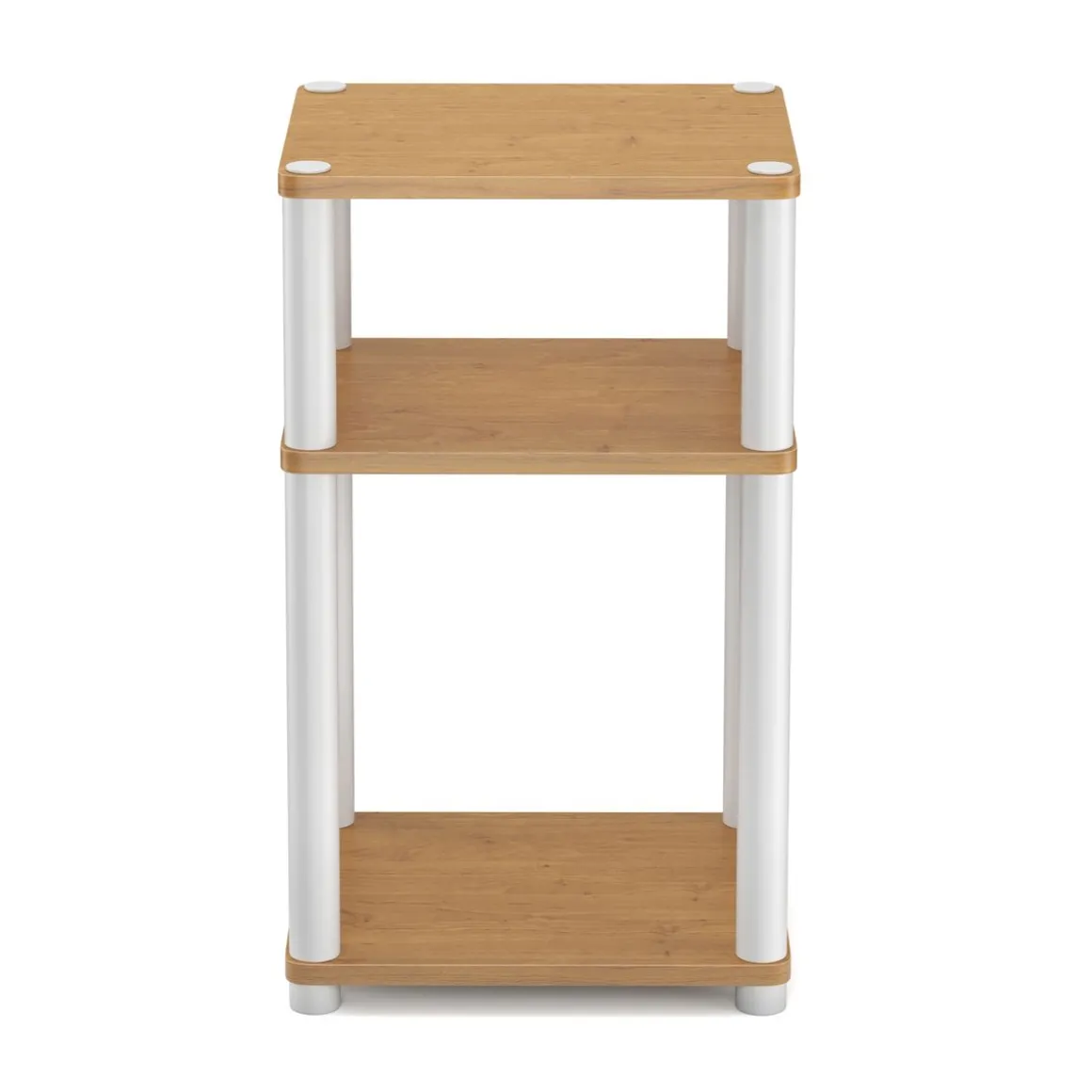 Beistelltisch INGOT 2er Set 34 x 30 x 60 cm braun/weiss
