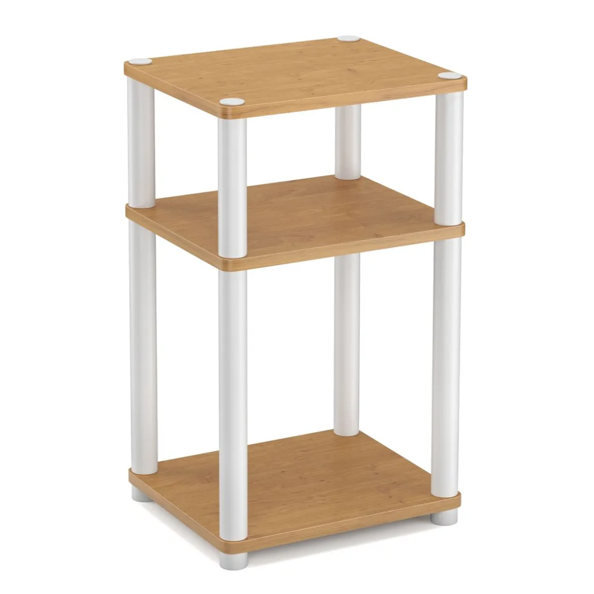 Beistelltisch INGOT 2er Set 34 x 30 x 60 cm braun/weiss