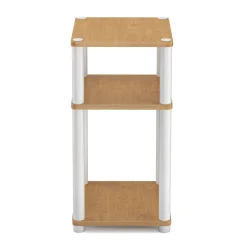 Beistelltisch INGOT 2er Set 34 x 30 x 60 cm braun/weiss