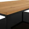 Beistelltisch JUSTUS 105 x 55 x 45 cm braun/schwarz