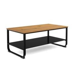 Beistelltisch JUSTUS 105 x 55 x 45 cm braun/schwarz