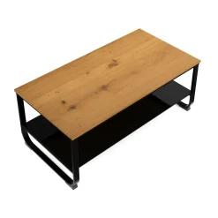 Beistelltisch JUSTUS 105 x 55 x 45 cm braun/schwarz
