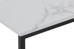 Beistelltisch KIMA 45 x 27 x 62 cm weiss/schwarz