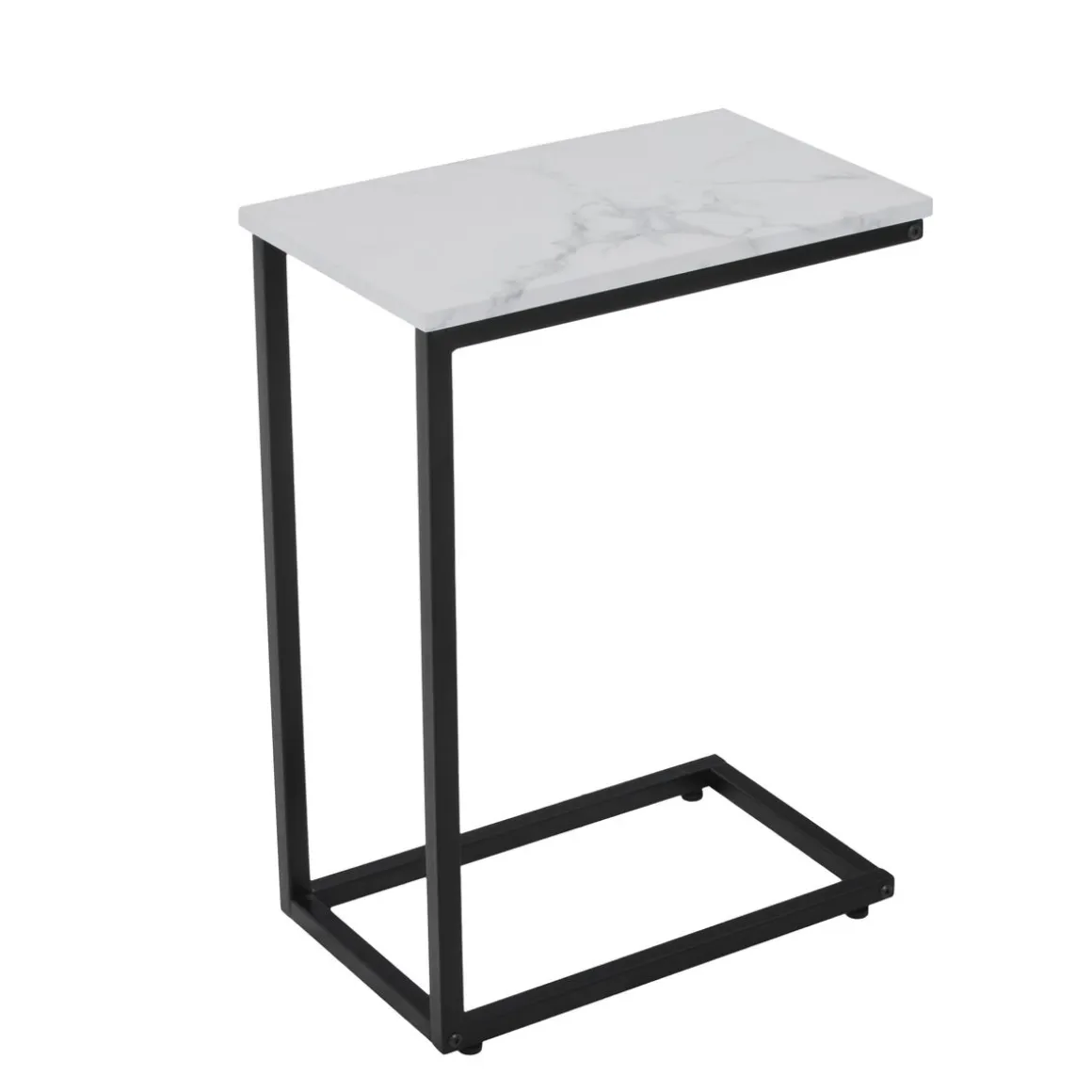 Beistelltisch KIMA 45 x 27 x 62 cm weiss/schwarz