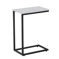 Beistelltisch KIMA 45 x 27 x 62 cm weiss/schwarz