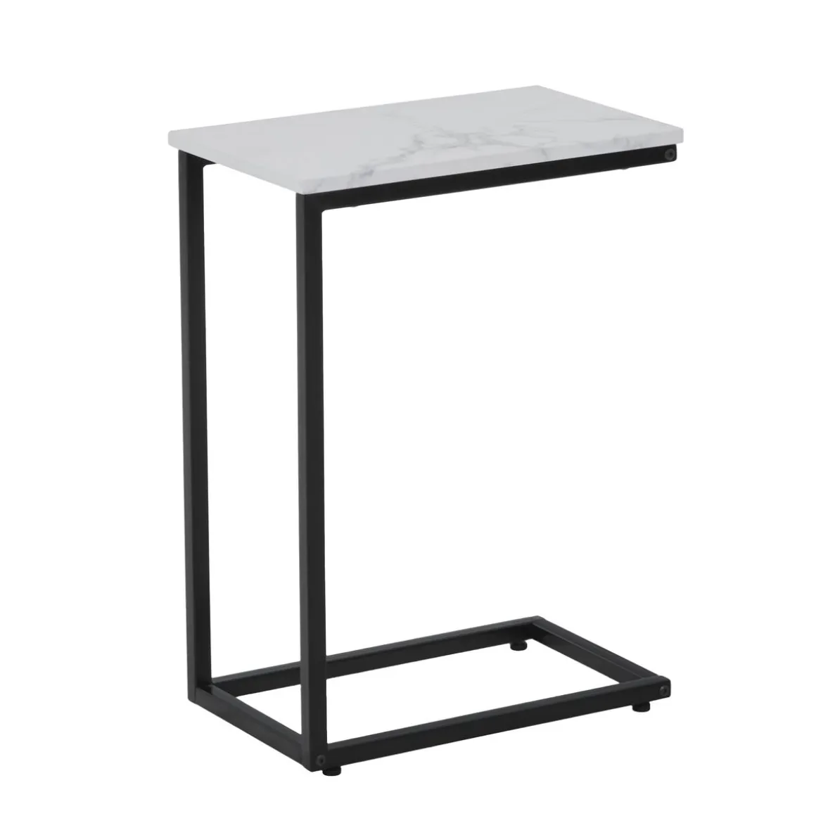 Beistelltisch KIMA 45 x 27 x 62 cm weiss/schwarz