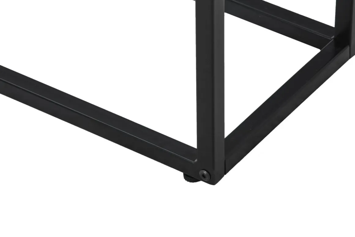 Beistelltisch KIMA 45 x 27 x 62 cm weiss/schwarz