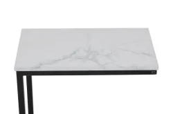 Beistelltisch KIMA 45 x 27 x 62 cm weiss/schwarz