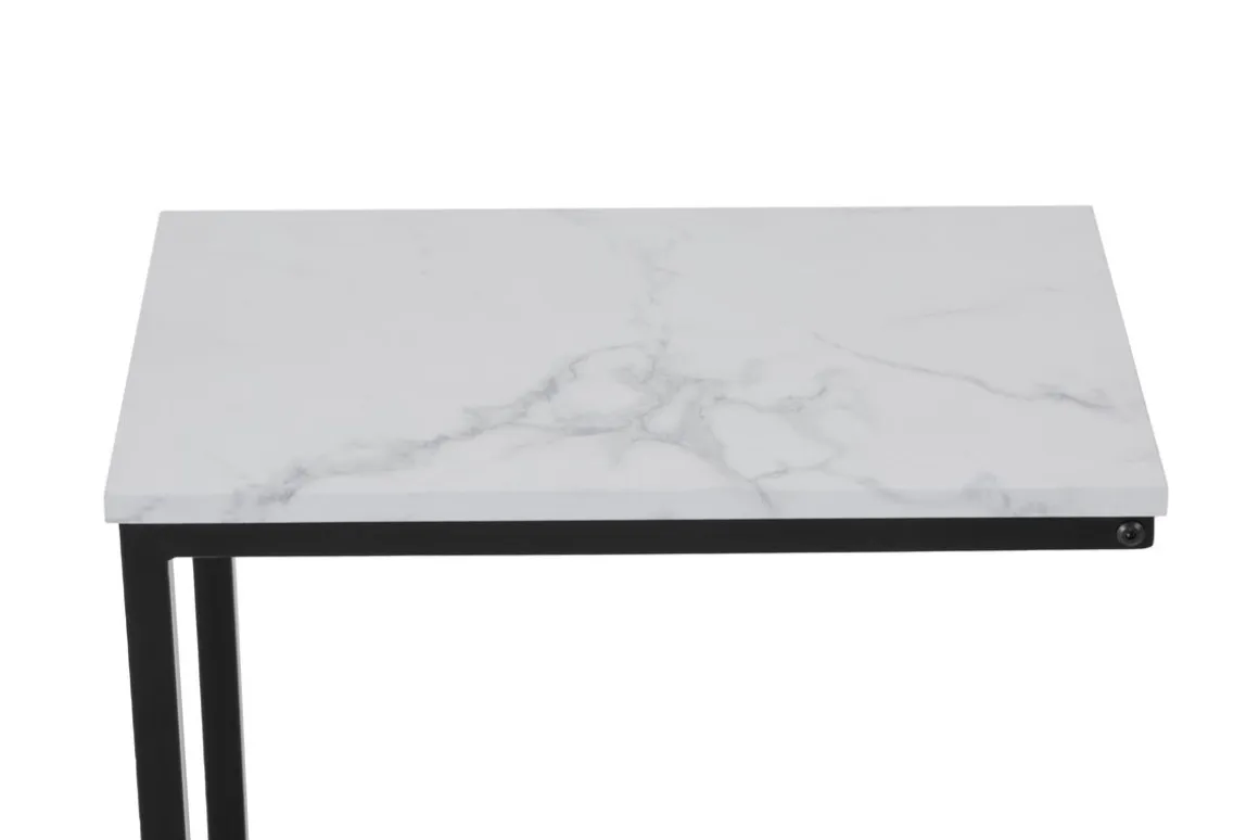 Beistelltisch KIMA 45 x 27 x 62 cm weiss/schwarz