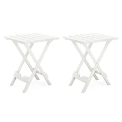 Beistelltisch klappbar 44 x 38 cm 2er Set weiss