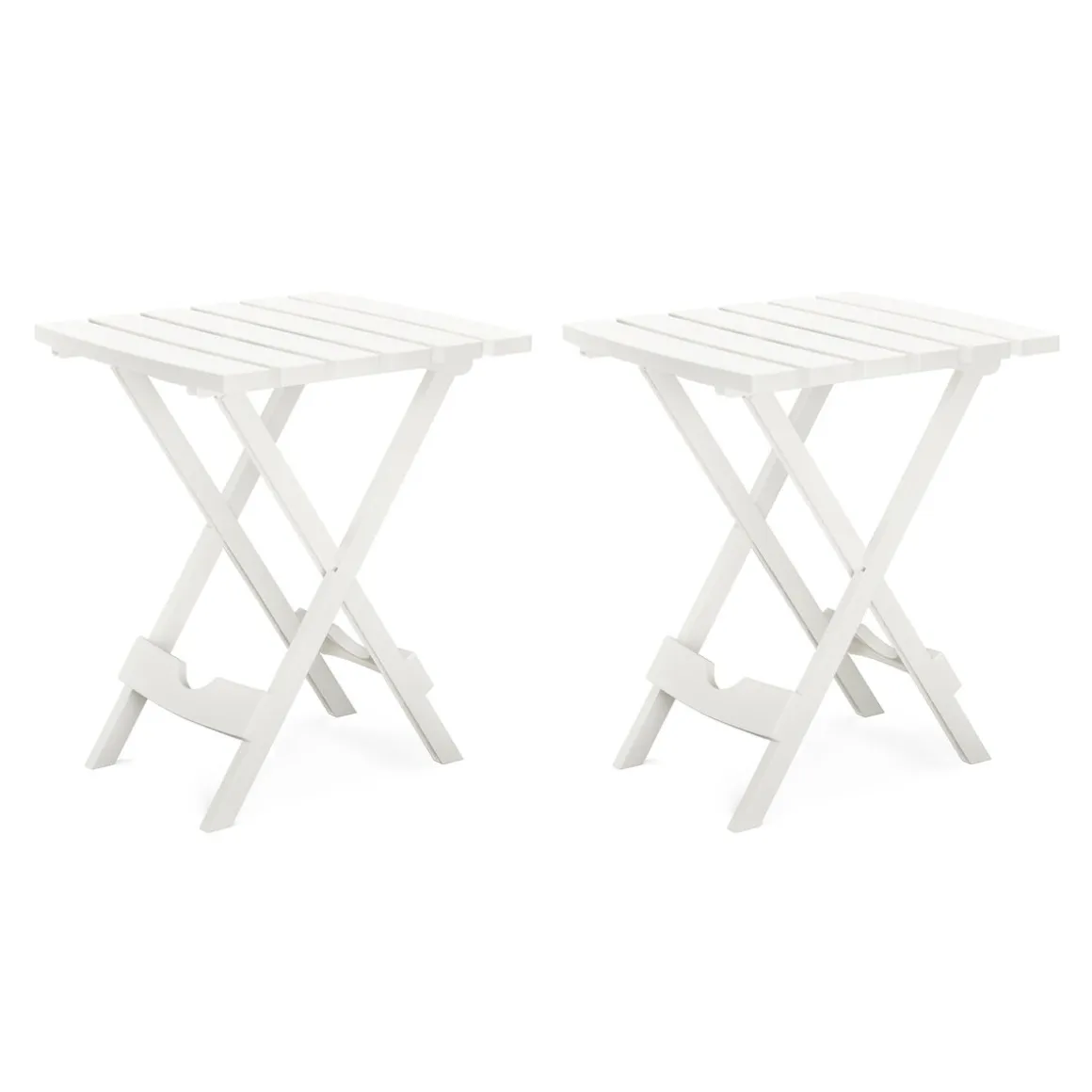 Beistelltisch klappbar 44 x 38 cm 2er Set weiss