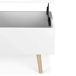 Beistelltisch Laptoptisch NORDIC 101 x 51 x 44 cm weiss