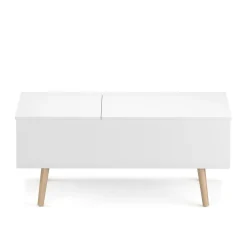 Beistelltisch Laptoptisch NORDIC 101 x 51 x 44 cm weiss