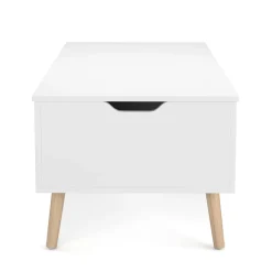 Beistelltisch Laptoptisch NORDIC 101 x 51 x 44 cm weiss