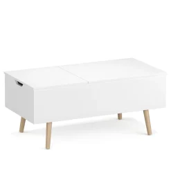 Beistelltisch Laptoptisch NORDIC 101 x 51 x 44 cm weiss