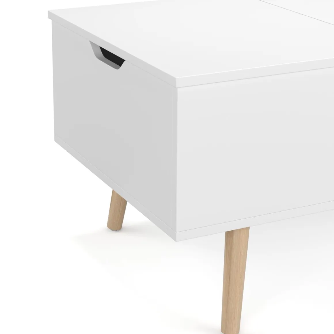 Beistelltisch Laptoptisch NORDIC 101 x 51 x 44 cm weiss