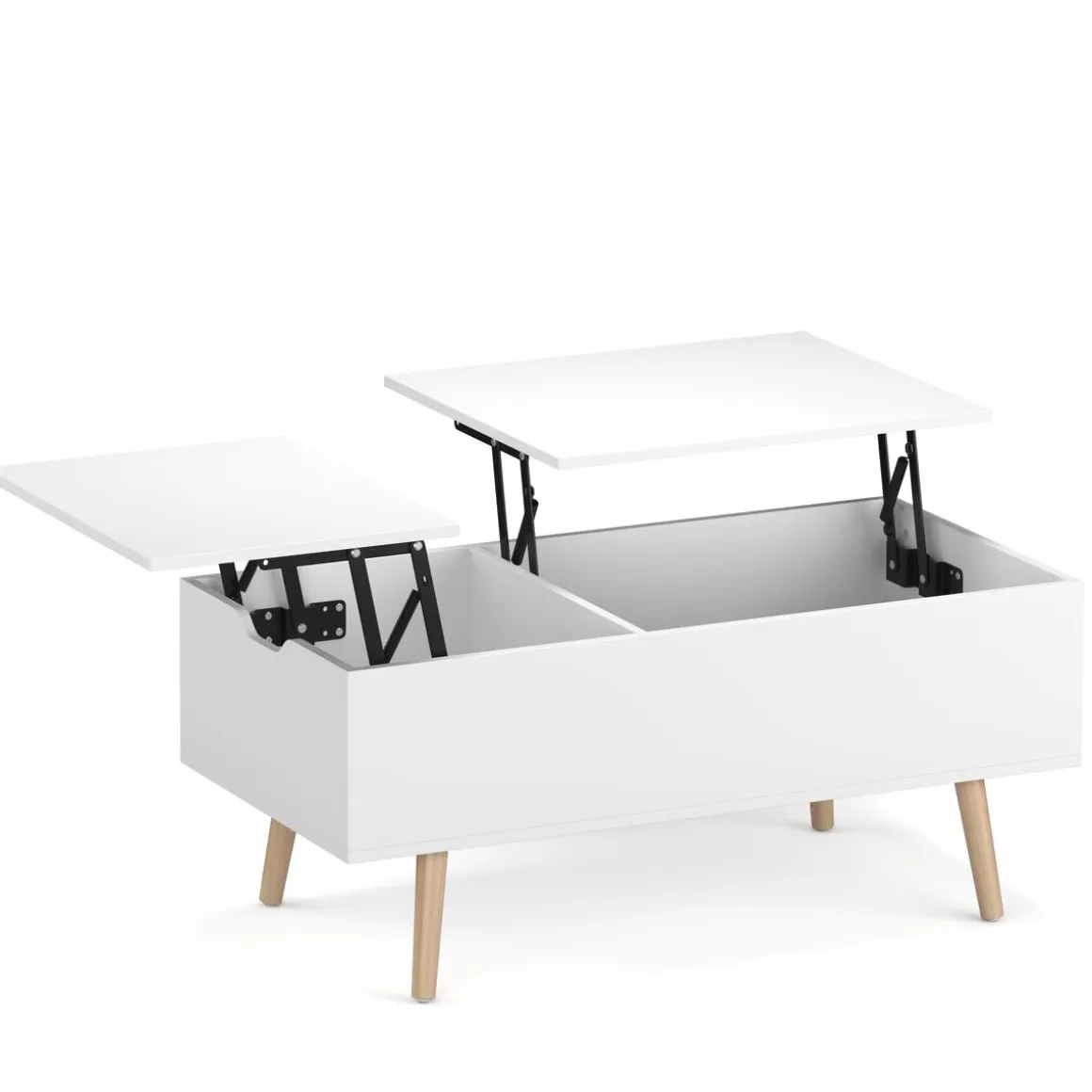 Beistelltisch Laptoptisch NORDIC 101 x 51 x 44 cm weiss