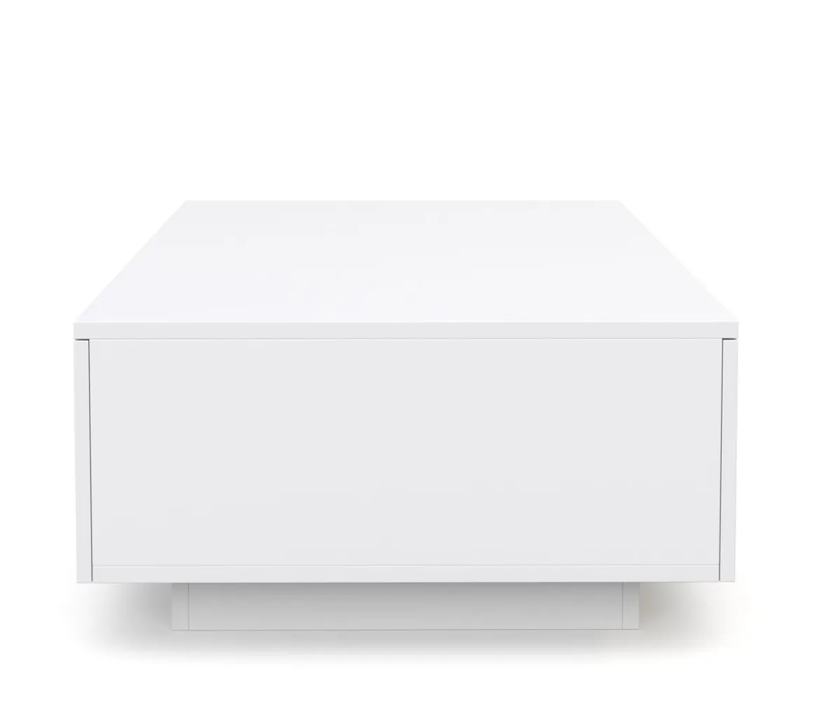 Beistelltisch LED CARINA 95 x 60 x 31 cm weiss