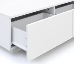 Beistelltisch LED CARINA 95 x 60 x 31 cm weiss