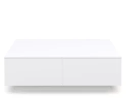 Beistelltisch LED CARINA 95 x 60 x 31 cm weiss