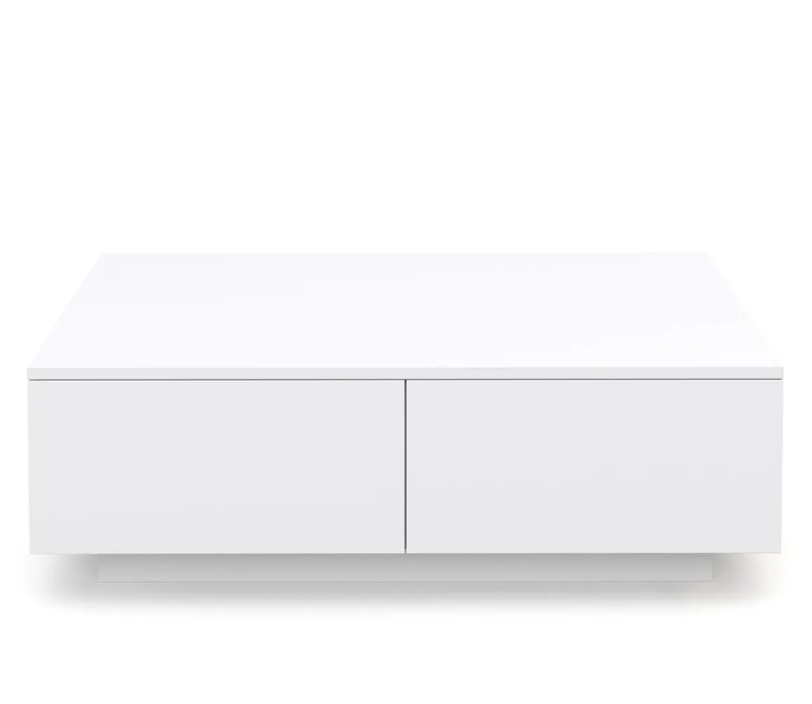 Beistelltisch LED CARINA 95 x 60 x 31 cm weiss