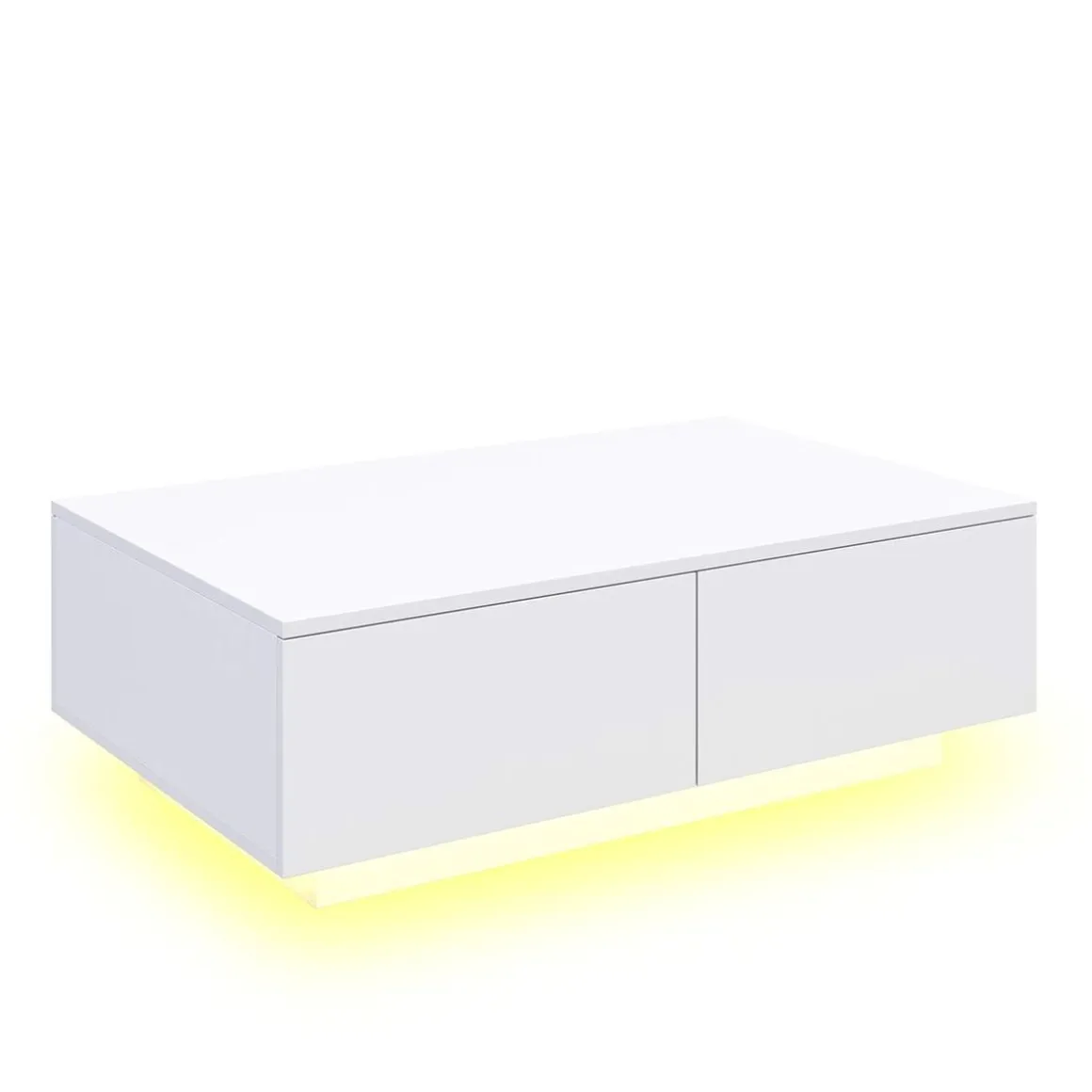 Beistelltisch LED CARINA 95 x 60 x 31 cm weiss