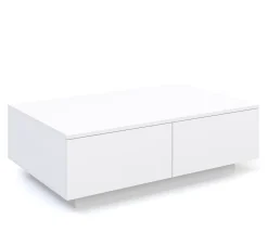 Beistelltisch LED CARINA 95 x 60 x 31 cm weiss