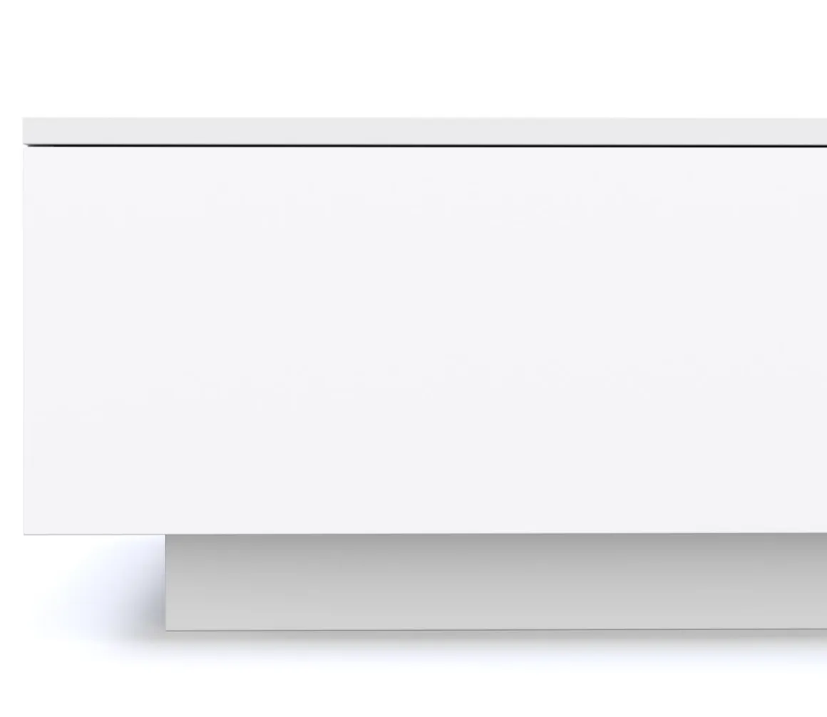 Beistelltisch LED CARINA 95 x 60 x 31 cm weiss